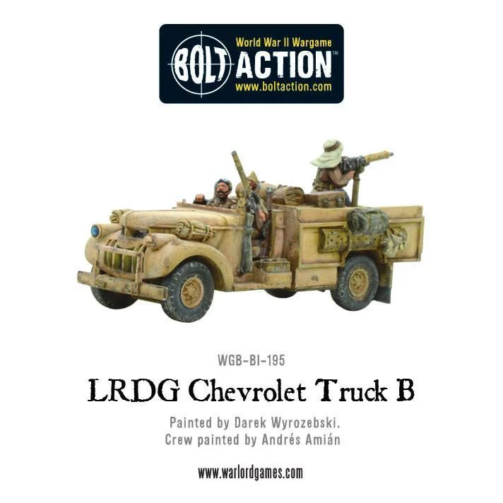 Bolt Action : LRDG Chevrolet Truck B (Camion de Raid Désert Occidental du Long Range Desert Group)