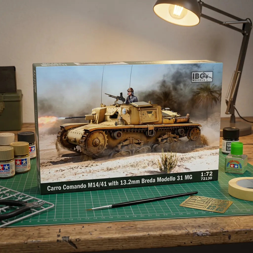 IBG Models : Carro Comando M14/41 with 13.2mm Breda Modello 31 MG (Char de Commandement Italien) 1/72 │ Ref. 72130