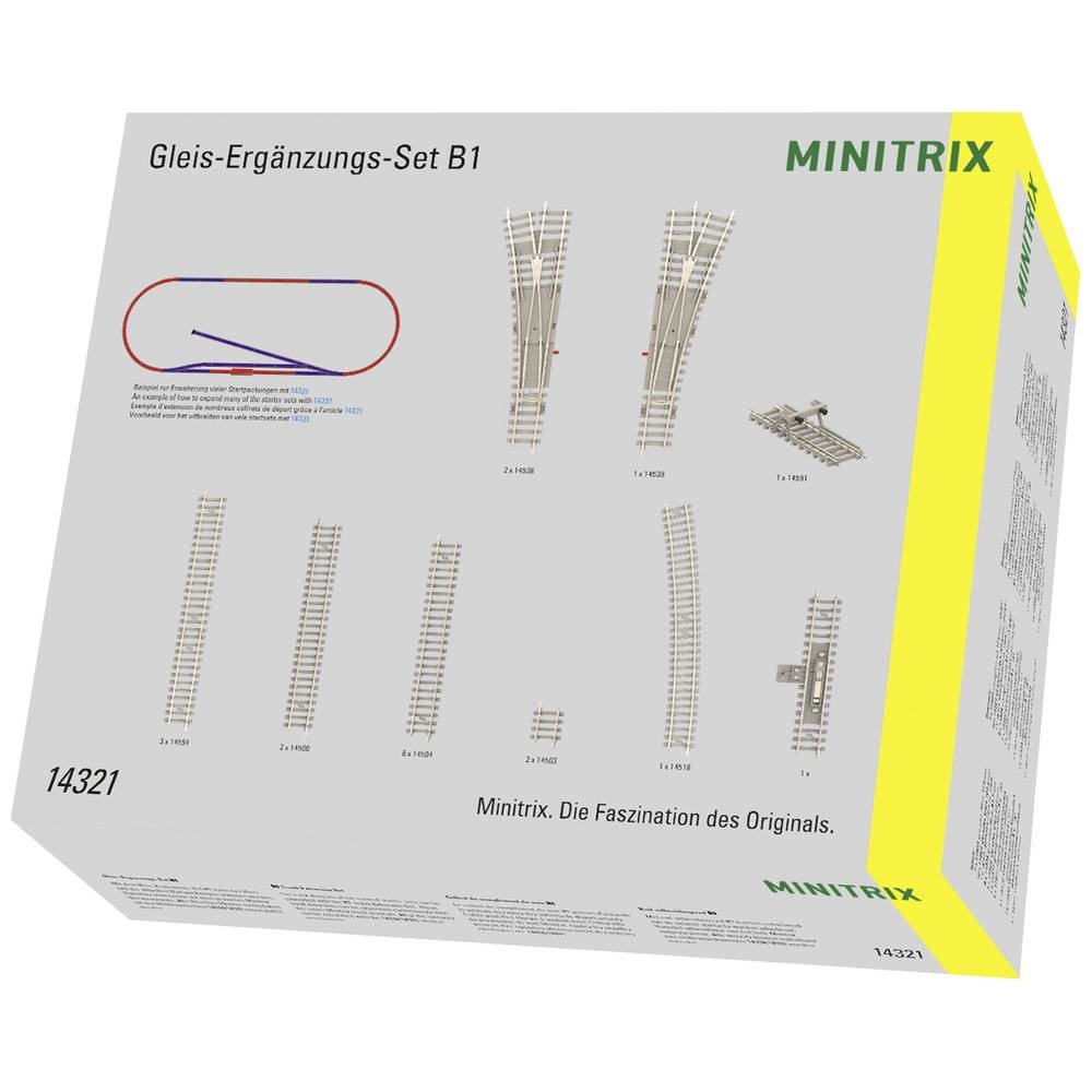 Minitrix : Set complémentaire de voie B1 (1/160)
