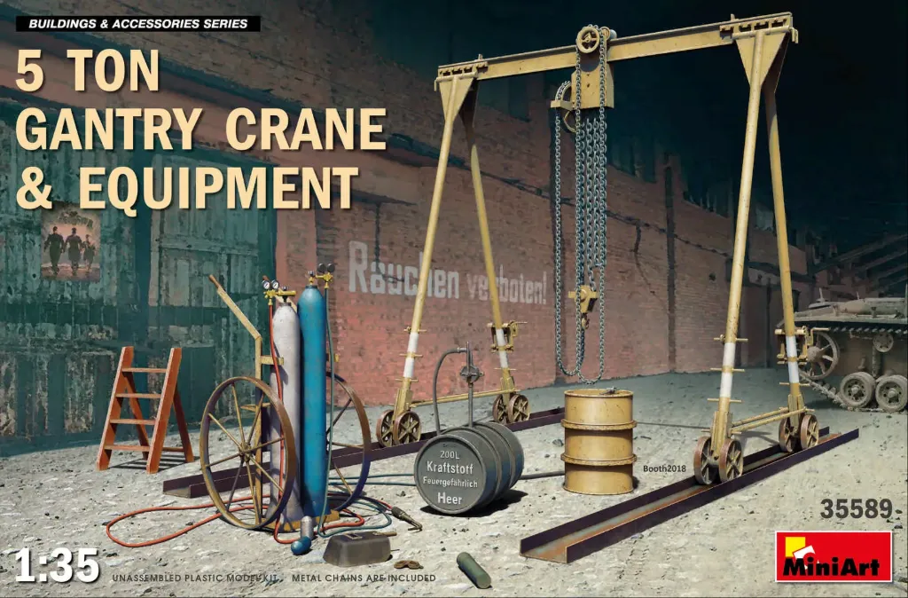 MiniArt : 5 Ton Gantry Crane & Equipment - 1/35 │ Ref. 35589