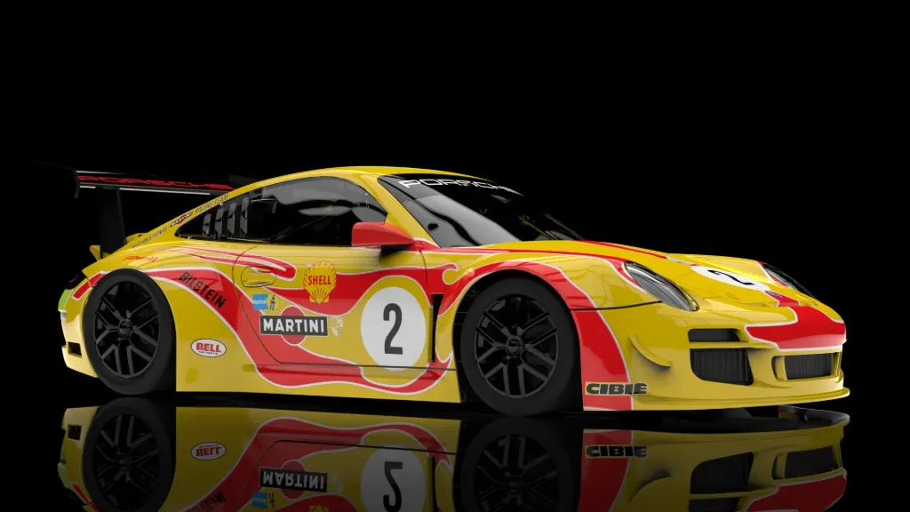 NSR : Porsche 997 RSR Jaune Hippie Psychedelic (1/32)