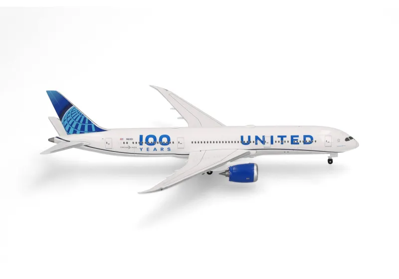 Herpa : Boeing 787-9 Dreamliner United Airlines "100 Years" – N61101 (1/500)