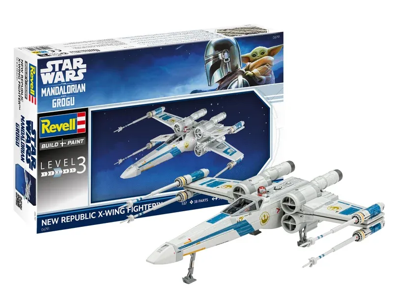 Star Wars the Mandalorian and Grogu Revell Model Kit 1/57 New Republic X-Wing Fighter 22 Cm