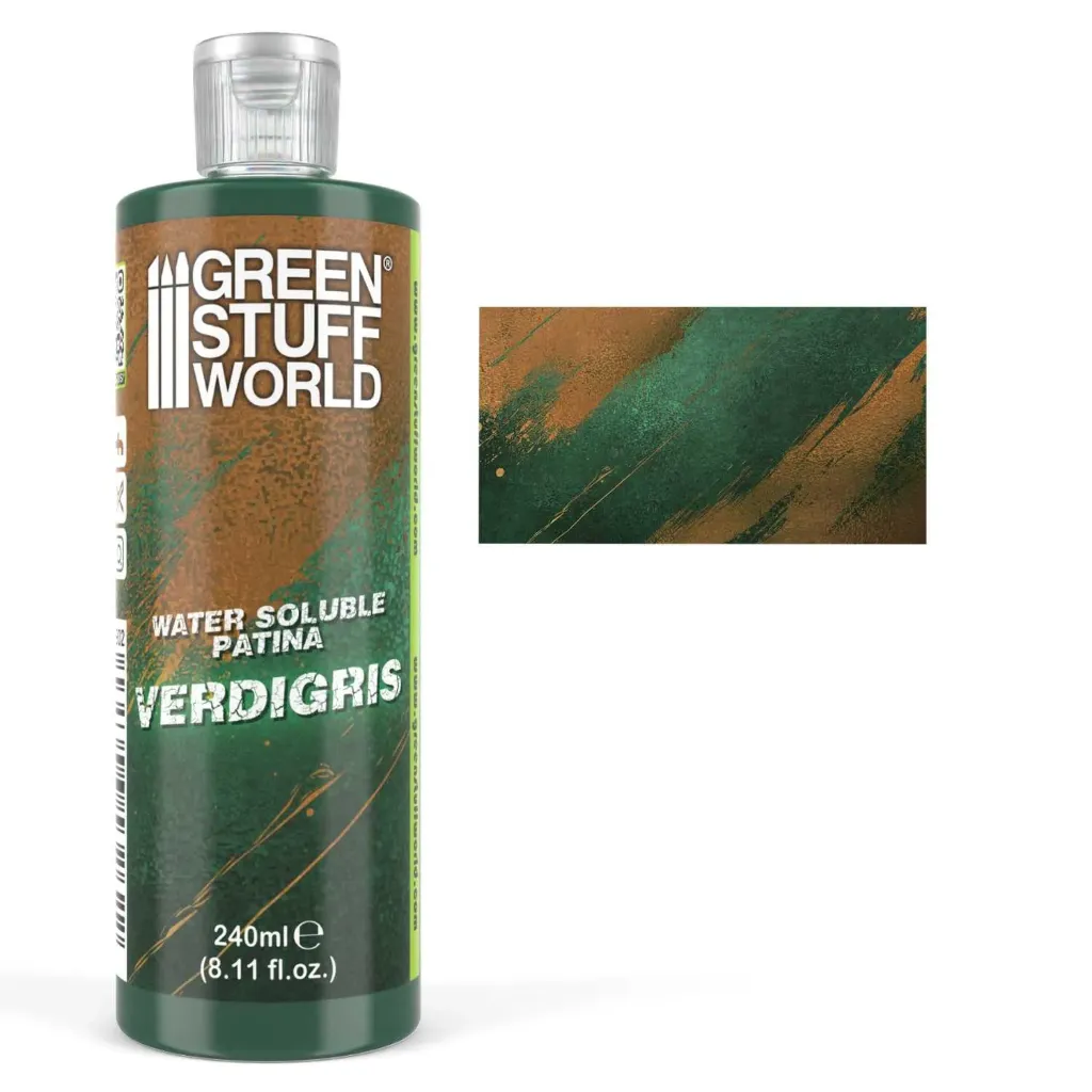 Green Stuff World : Patines solubles à l’eau VERT-DE-GRIS 240ml