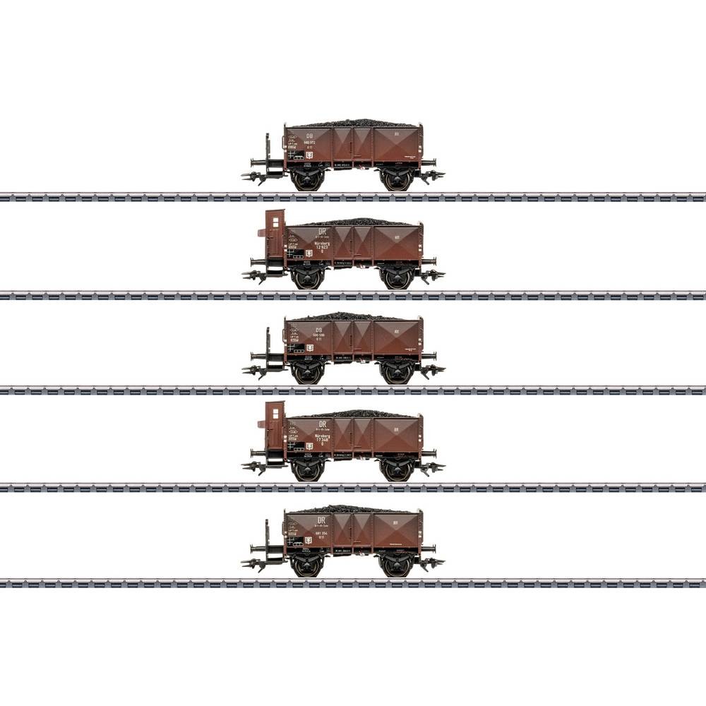 Marklin : 5 Wagons transport de charbons DB AC Epoque III (1/87)