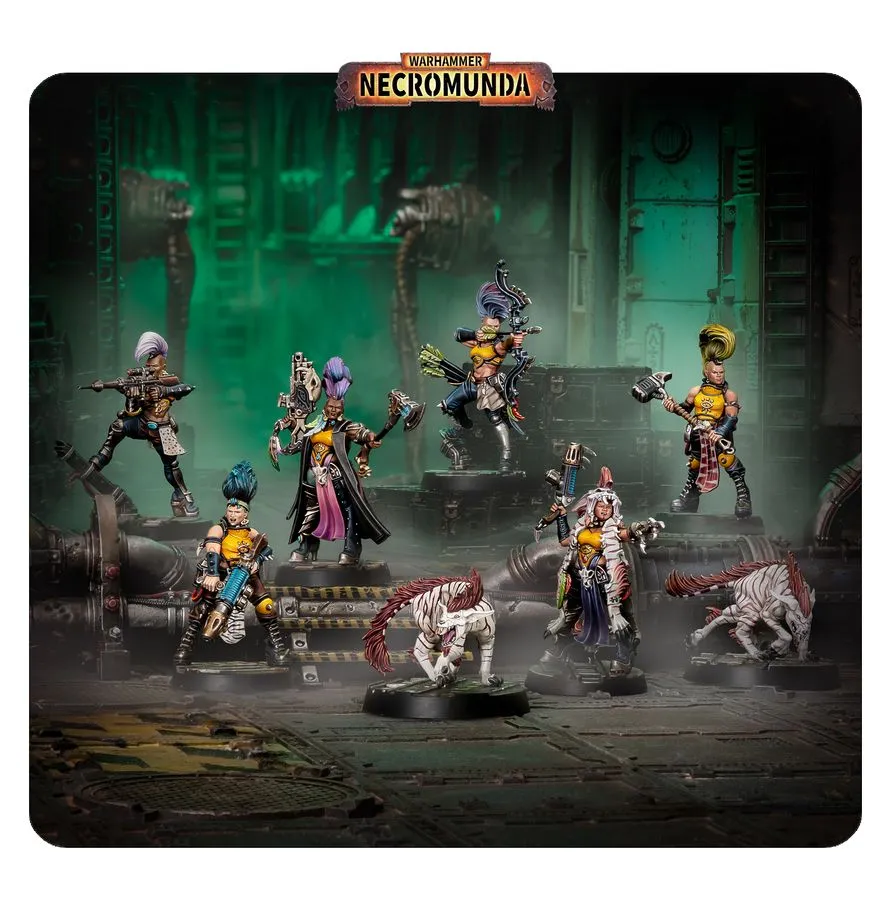 [GAW 301-75] NECROMUNDA: Escher Gang Matriarchs & Phyrr Cats