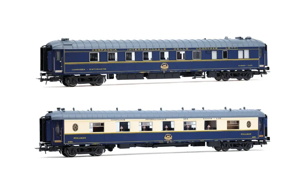 [RIA HR4428] Rivarossi : Voitures 2 CIWL R30/R33 Restaurant 1925T Pistolesi - Pullman WSP Côte d'azur (1/87)