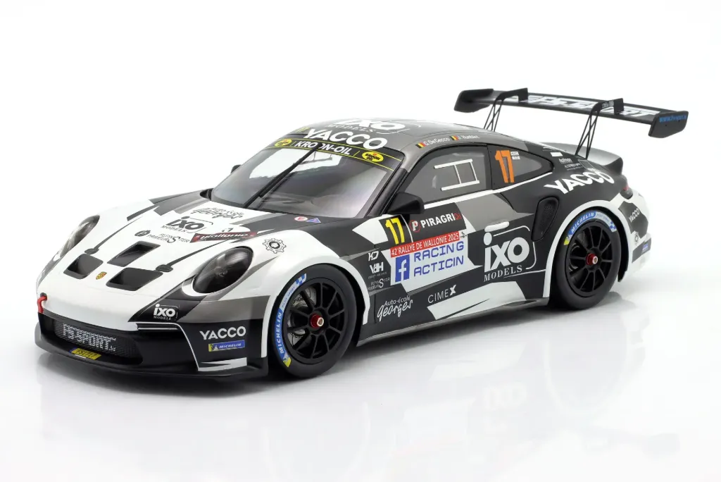 Ixomodels : Porsche 992 Rally Gt n°17 Rallye de Wallonie 2025 De Cecco - HUmblet (1/18)