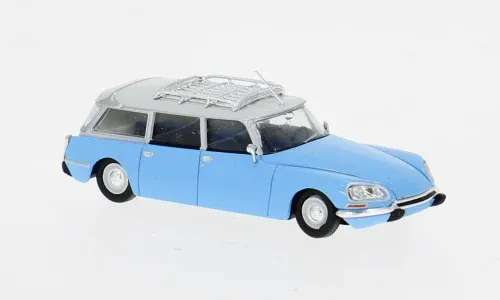 [BRE 14203] Brekina : Citroen DS Break Bleu et Blanche (1/87)