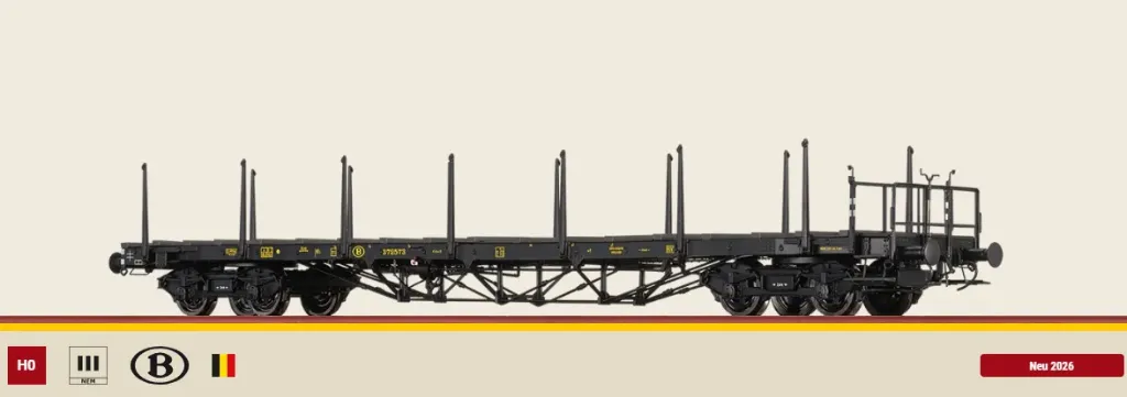 [BRA 51344] Brawa : Wagon Charge Lourde SSI Type A3 SNCB NMBS DC Epoque III