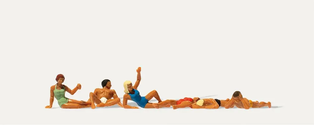 Merten : Baigneurs couchés 1/87