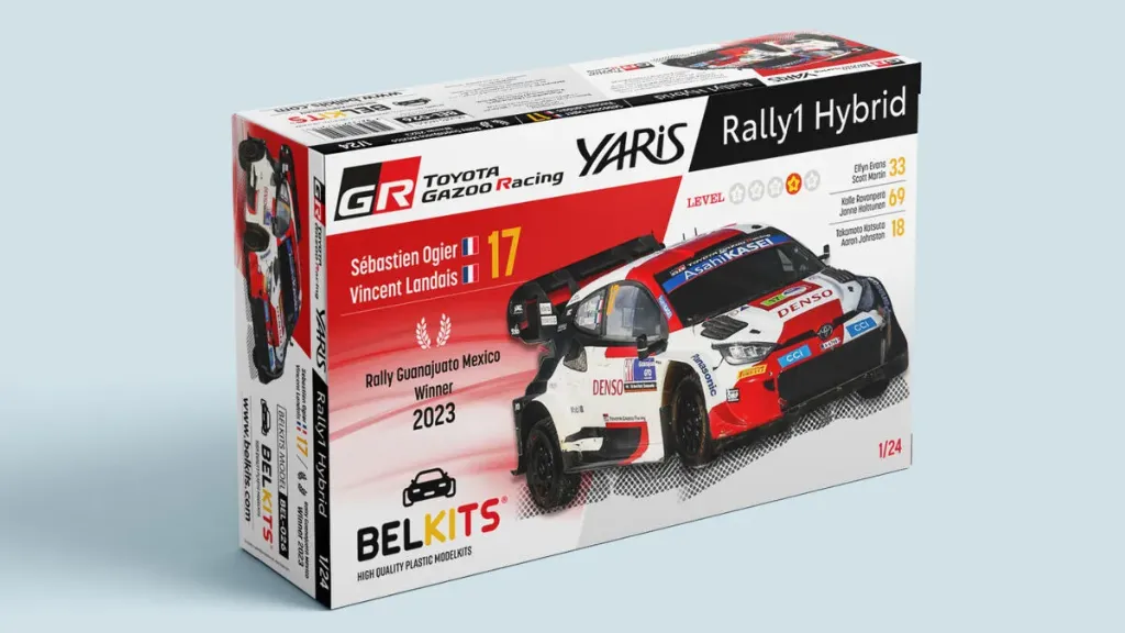 Belkits : Toyota Yaris Rally1 Hybrid n°17 Ogier LAndais - Winner Mexico 2023 (1/24)