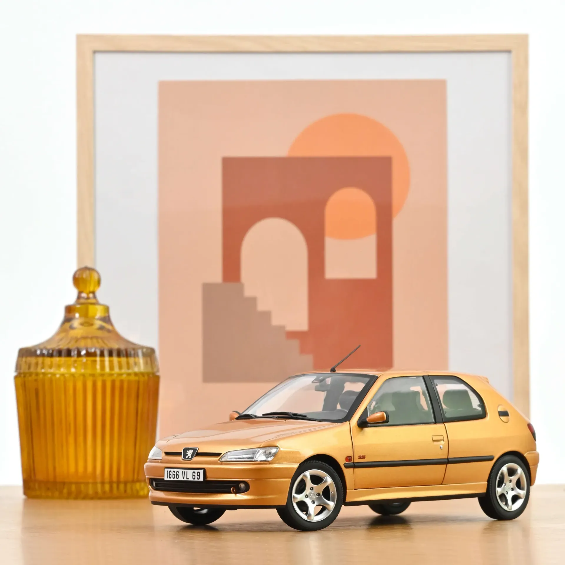 Norev : Peugeot 306 16S 1997 Blaze Yellow (1/18)