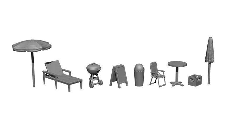 Noch : 3D Kit A la Plage a peindre (1/87)
