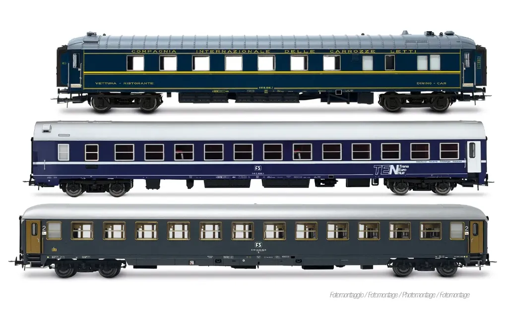 Rivarossi : Voitures Exp 234 Remus WR Pistoiesi + MU'68 TEN + UIC X 2a FS DC Epoque IV (1/87)