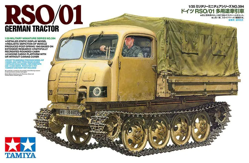 Tamiya : German Tractor RSO/01 1 Figurine et 2 Markings (1/35)