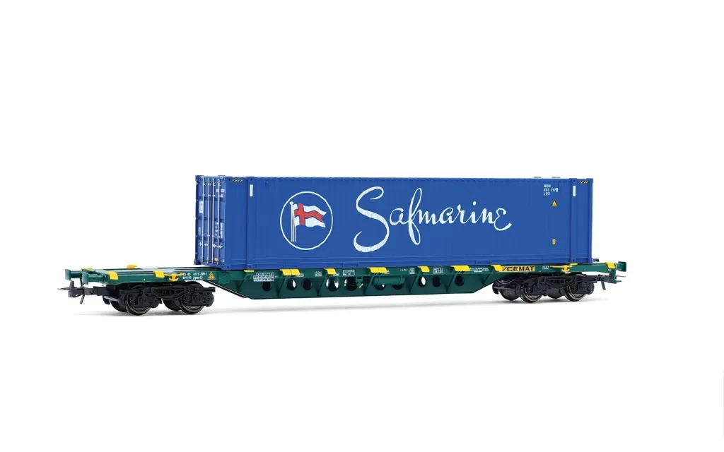 Jouef : Wagon Porte conteneurs Sgnss Safmarine DC Sncf Epoque VI (1/87)