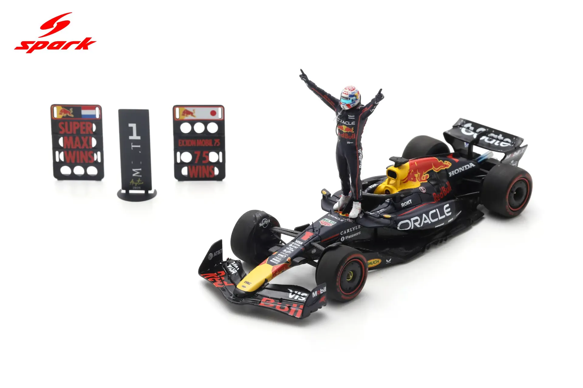 Spark : Red Bull Racing RB21 No.1 Oracle Red Bull Racing Winner US GP 2025 Max Verstappen (1/43)