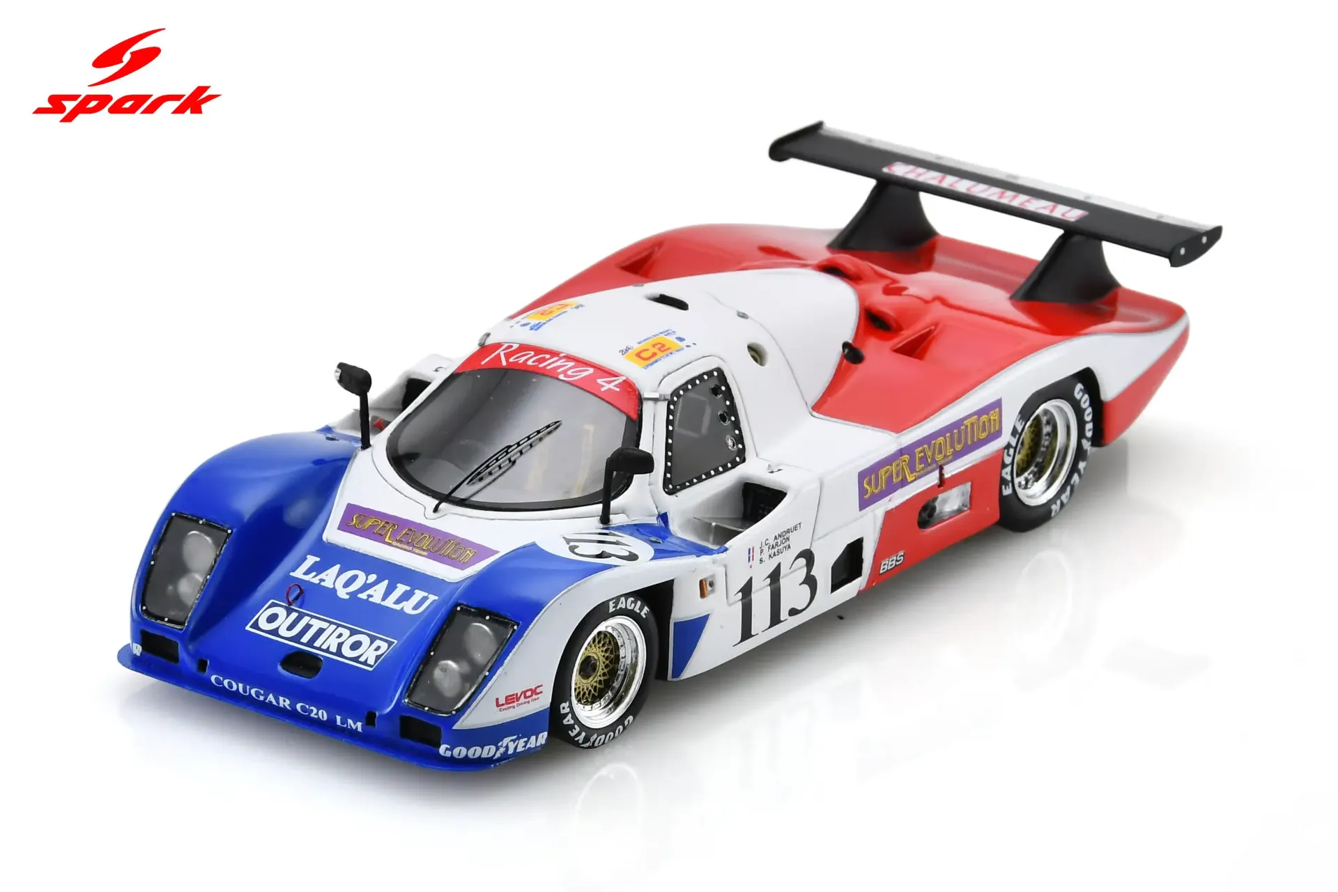 [SPK S9508] Spark : Cougar C20 No.113 14th Le Mans 24H 1989 J.C. Anduret - P. Farjon - S. Kasuya (1/43)