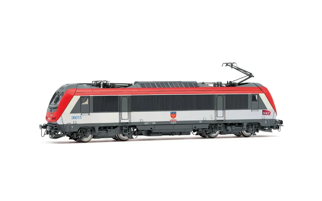 Jouef : Locomotive électrique BB 36013 Bonnencontre Rouge/Argent SNCF DC Epoque VI (1/87)