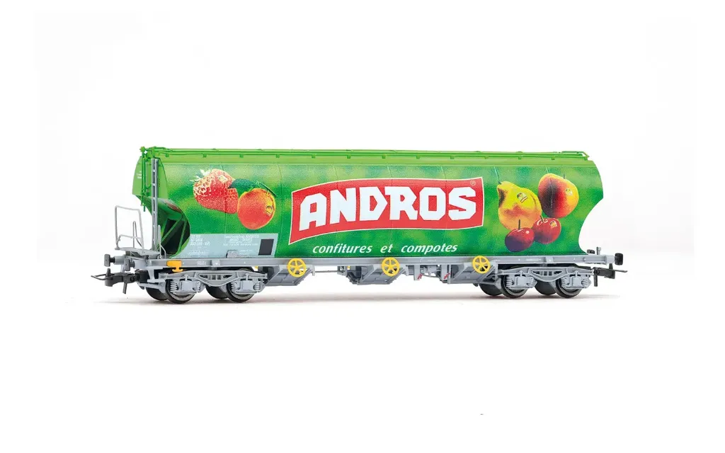 [JOU HJ6318] Jouef : Wagon Trémie à céréales 'Confitures Andros" DC SNCF Epoque IV (1/87)