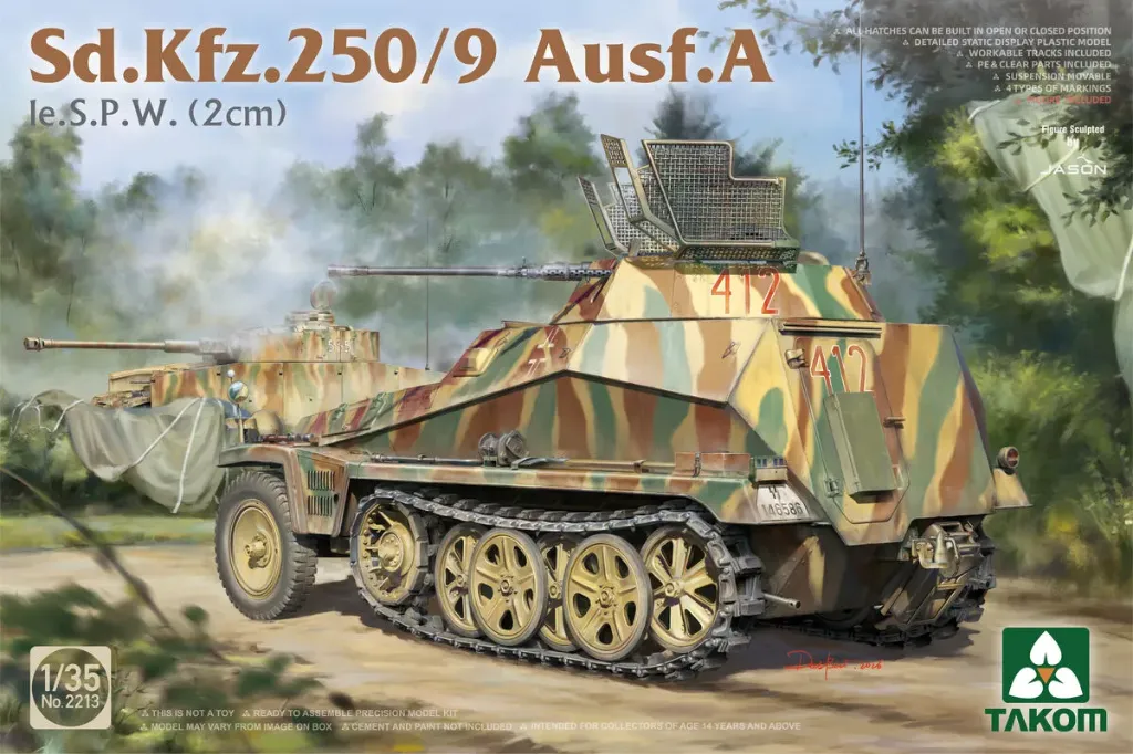 Takom : SDKFZ 250/9 Ausf.A le SP.W 2cm (1/35)