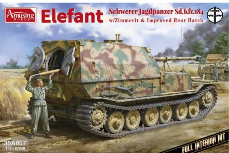 Amusing Hobby : SDKFZ 184 Elefant Zimmerit Full interior Kit (1/35)