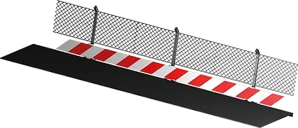 Carrera : Glissière de sécurité avec grille de protection