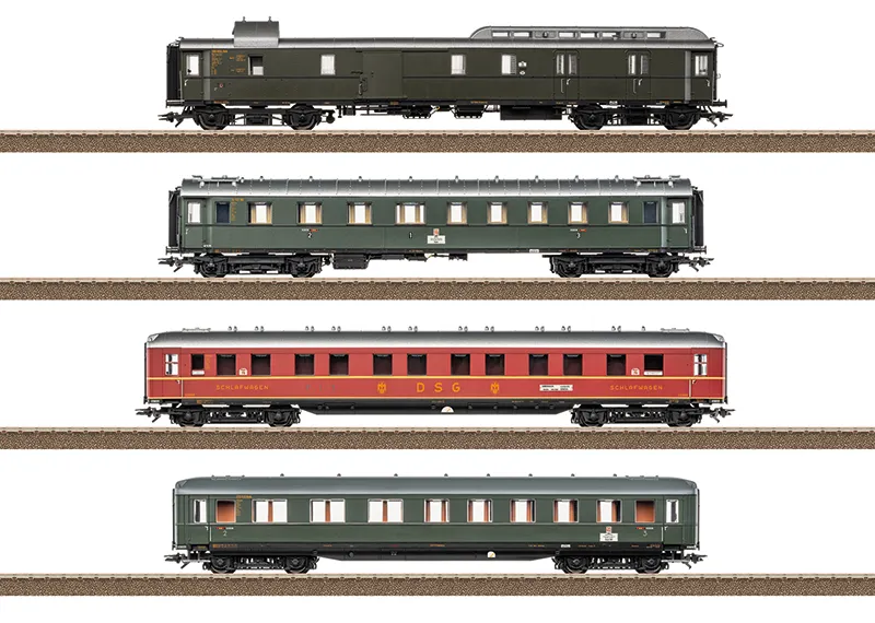 Trix : Voitures Set 1 D 74 DSG DB DC Epoque