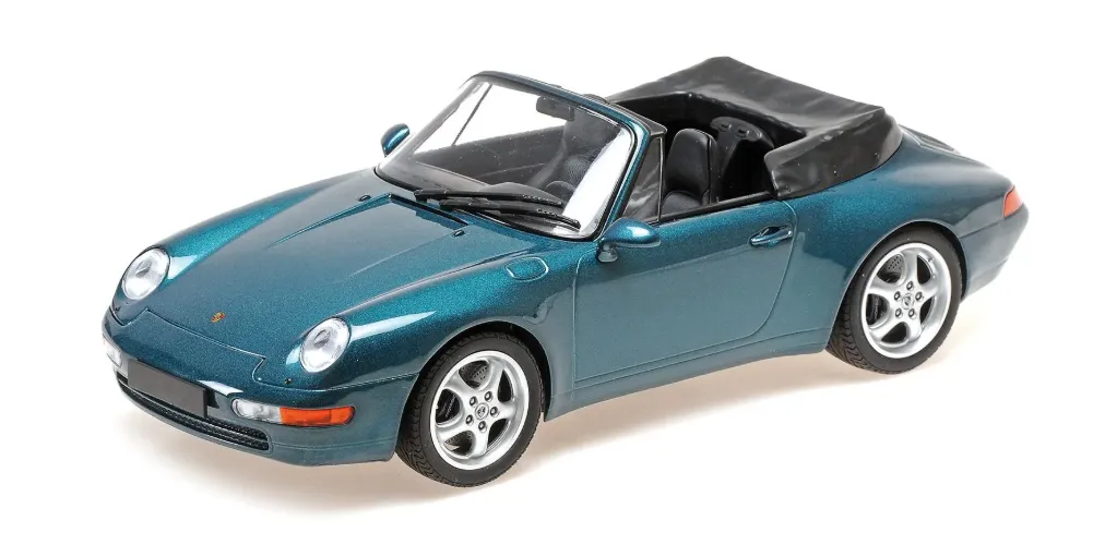 Minichamps : Porsche 911 Cabriolet (993) Green Metallic (1/18)