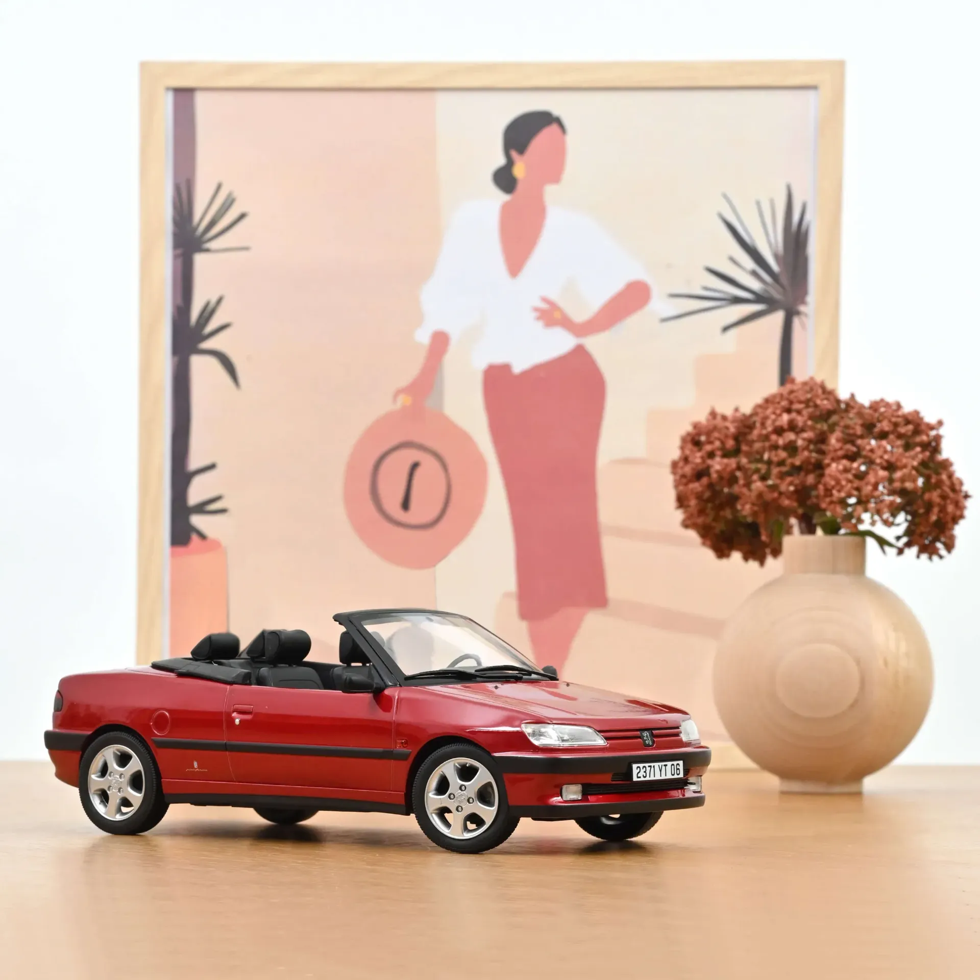 Norev : Peugeot 3069 Cabriolet Diablo Red 1994 (1/18)