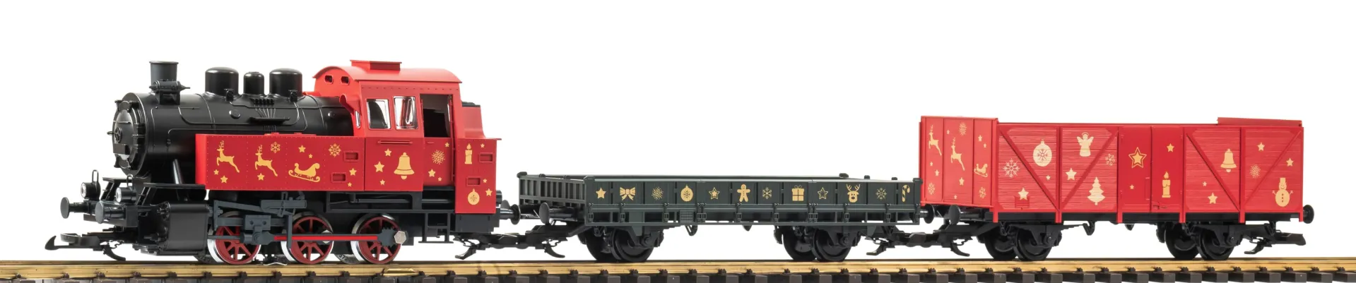 Piko : Boite Depart de Noel - BR80 2 wagons et rails (1/22.5)