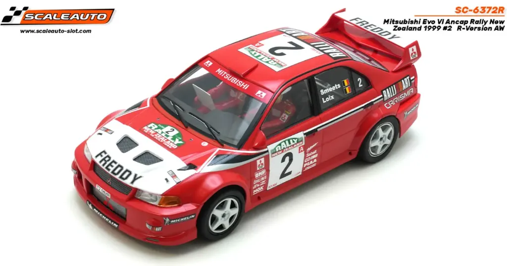 Scaleauto : Mitsubishi Evo VI Freddy Rally New Zealand 1999 #2 R-Version AW