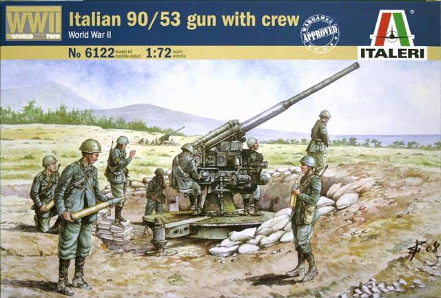 Italeri : Italian 90/53 gun with Crew • World War II Serie