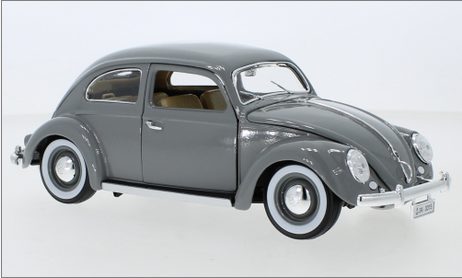 [BUR 18-12029] Burago : VW Käfer │ grise fenêtre ovale, 1955