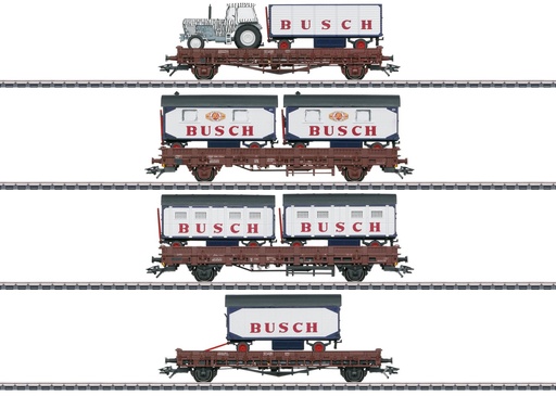 [MKN 45040] Coffret de wagons marchandises Cirque Bush