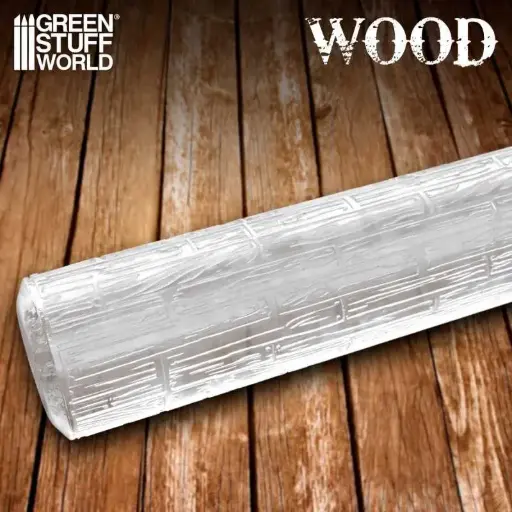 [GSW 1226] Green Stuff : Textured rolling pins "Wood"