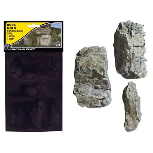 [WOO C1234] Woodland Scenic : Moule souple pour rochers
