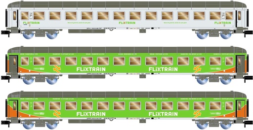 [ARN LC95004] Arnold : Coffret de voitures de tourisme Bimz 264 de Flixtrain 