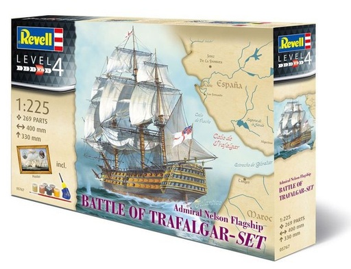 [REV 05767] Revell : Coffret cadeau BATAILLE DE TRAFALGAR │ Avec kit de Peinture 