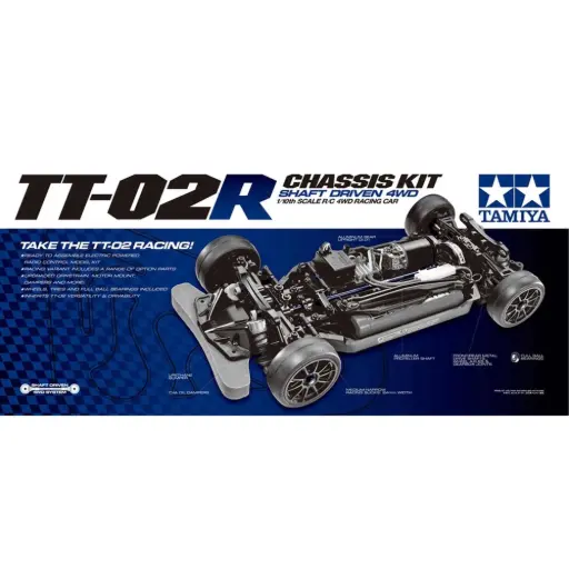 [TRC 47326] Tamiya : Châssis TT-02R 1/10 4WD [Châssis pré optionné] 