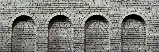 [FAL 170838] Faller : Dalle décorative arcades, Pierre de taille naturelle │370x125x12mm