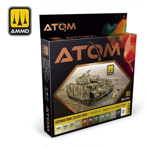 [MIG ATOM-20704] MIG Atom : Set Acrylique - German tank Colors WWII │ Pack #05