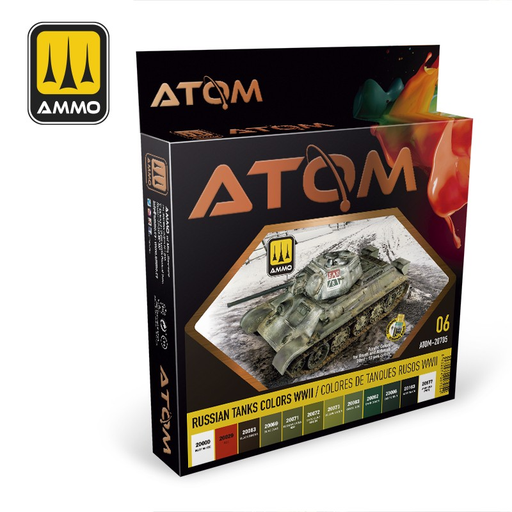 [MIG ATOM-20705] MIG Atom : Set Acyrlique - Russian Tank Colors WWII │ Pack #6