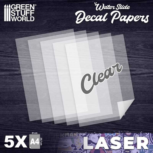 [GSW 10068] Green Stuff : Décalcomanies a l'eau - Laser Transparent