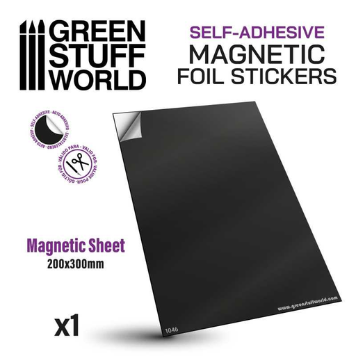 [GSW 1046] Green Stuff : Feuille Magnétique AUTO ADHESIF (1pcs)