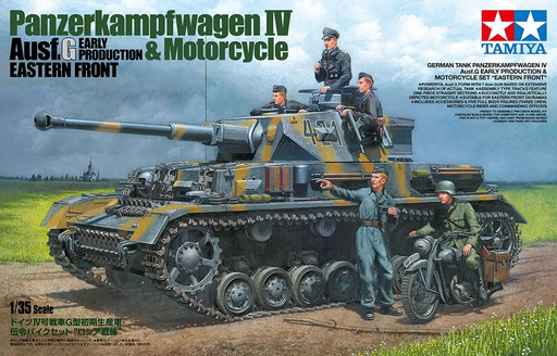 [TYA 25209] Tamiya : Panzerkampfwagen IV Ausf G. Early Production & Motorcycle Eastern Front