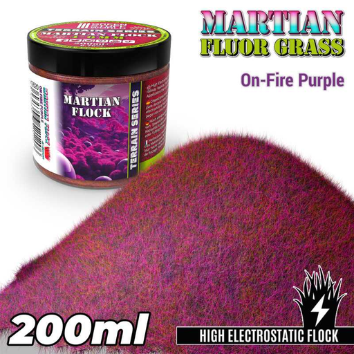 [GSW 12620] Green Stuff : Flocage On fire Purple (200ml) │ 4-6mm Martian Flock - Terrain Series