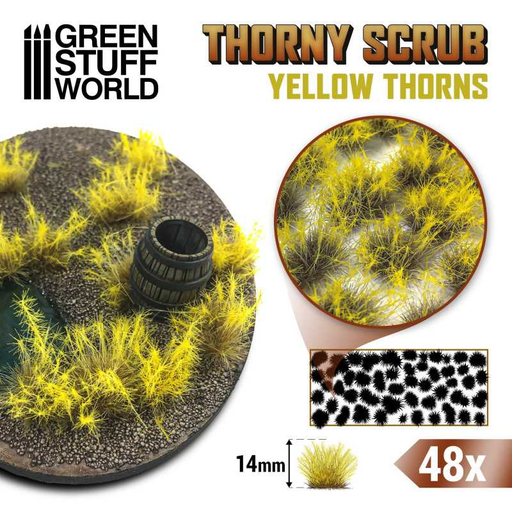 [GSW 11502] Green Stuff : Thorny Scrub 14mm - Yellow Thorns (48pcs)