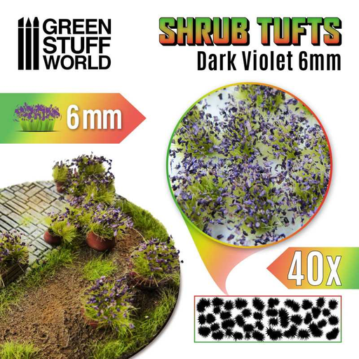 [GSW 10743] Green Stuff : Shrub Tufts 6mm - Violet